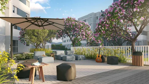Area lazer externa jardim condominio