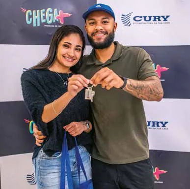 Entrega chaves casal evento cury