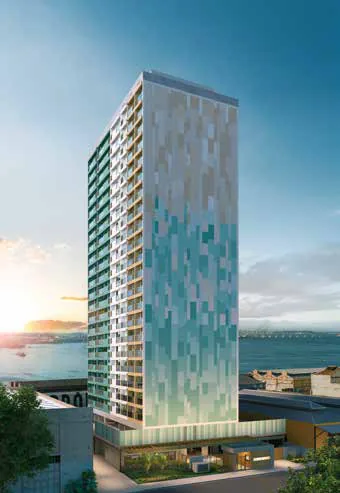 Fachada torre render vista externa