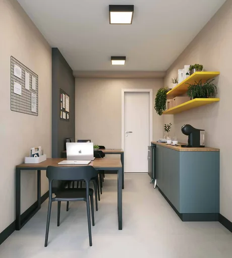 Render coworking area comum escritorio