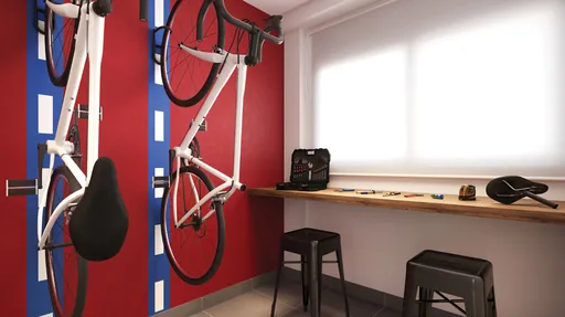 Bicicletario area manutencao amenidade