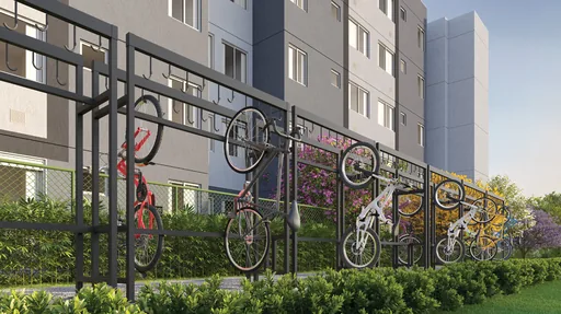 Bicicletario condominio render