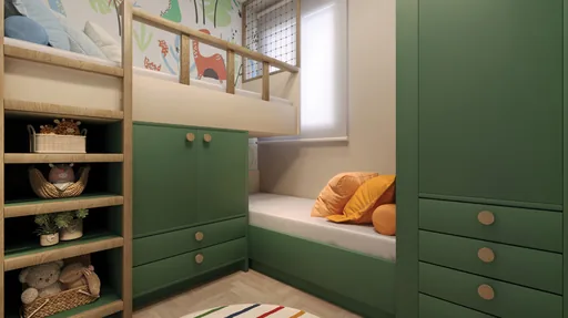 Quarto infantil beliche render decorado