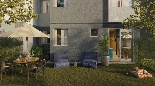 Render area externa jardim unidade