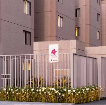 Fachada entrada empreendimento render