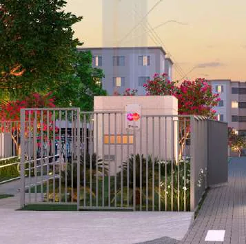 Portaria entrada condominio render