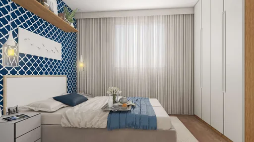 Render quarto casal decorado