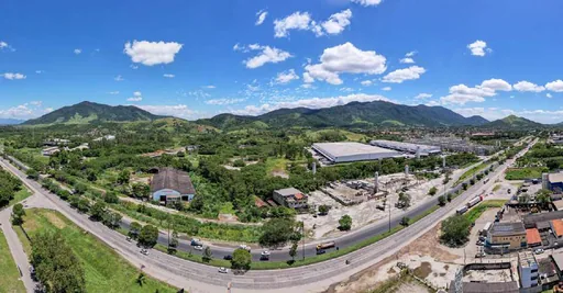 Vista aerea panoramica terreno entorno