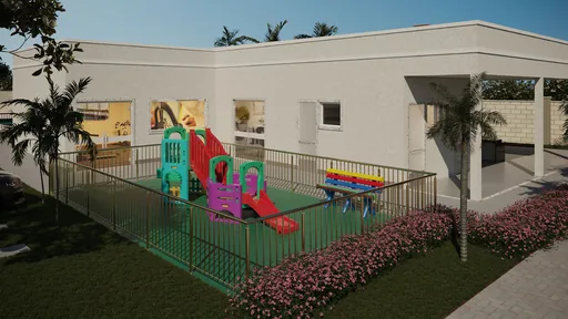 Playground infantil area lazer render