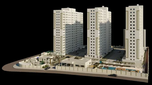 Render 3d implantacao condominio torres