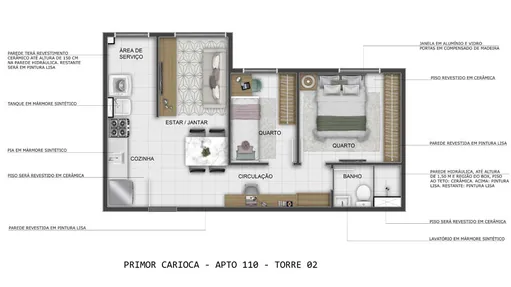 Planta apto110 torre02 primor carioca