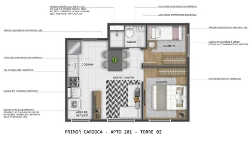 Planta apto201 torre02 primor carioca
