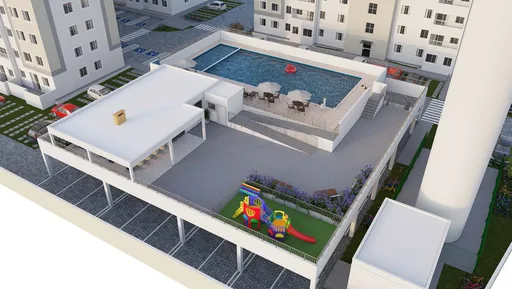 Render area lazer piscina playground condominio