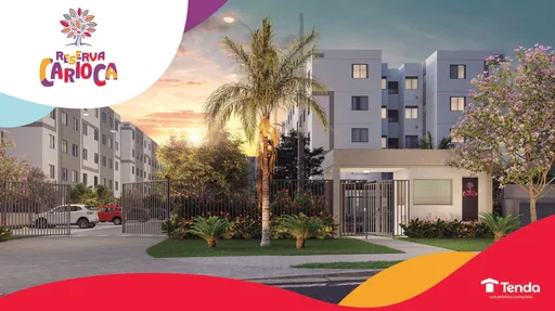 Render fachada entrada noturna condominio