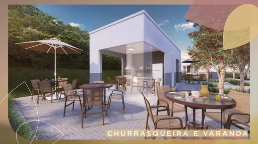 Churrasqueira varanda area lazer render