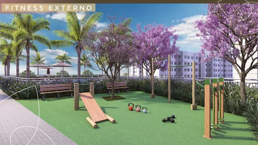 Fitness externo area lazer render