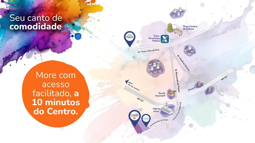 Mapa localizacao acesso centro itaborai