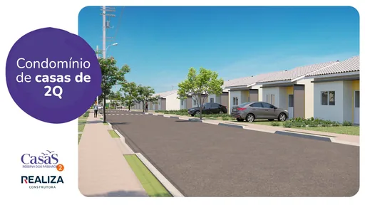Render rua interna condominio casas 2quartos