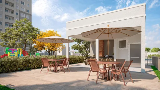 Area gourmet playground render condominio