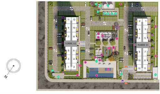 Implantacao torres areas comuns numeradas