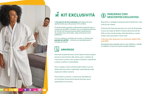 Kit exclusivita armarios parcerias beneficios empreendimento
