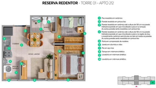 Planta apartamento 212 torre01 reserva redentor
