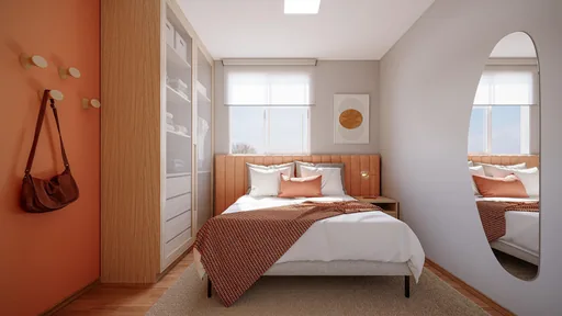 Render quarto casal decorado