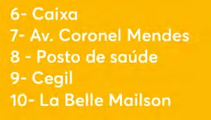 Lista pontos interesse proximidades