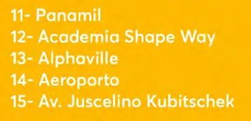 Lista pontos referencia localizacao