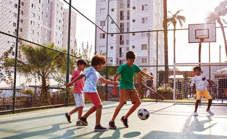 Quadra esportiva criancas condominio