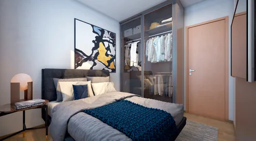 Quarto casal render armario embutido