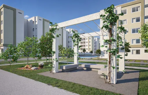 Render pergola area comum condominio