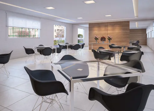 Salao festas render interior mesas