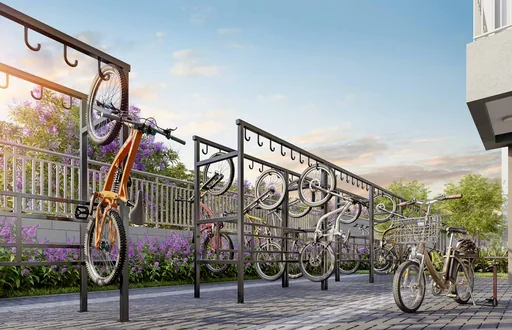 Bicicletario area condominio