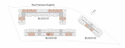 Implantacao blocos condominio