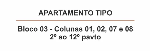 Legenda apartamento tipo bloco colunas pavimentos