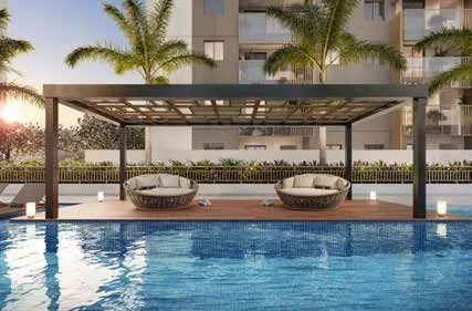 Piscina pergola area lazer empreendimento