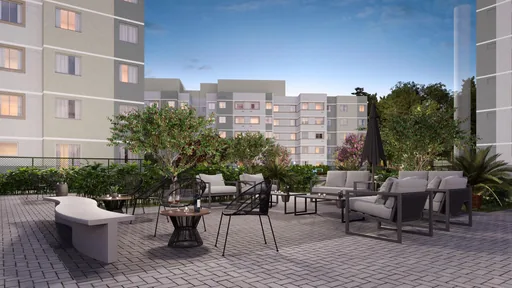 Area convivencia externa condominio render