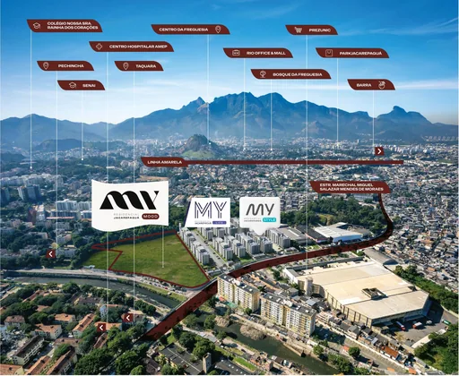 Mapa aerial localizacao jacarepagua pontos interesse