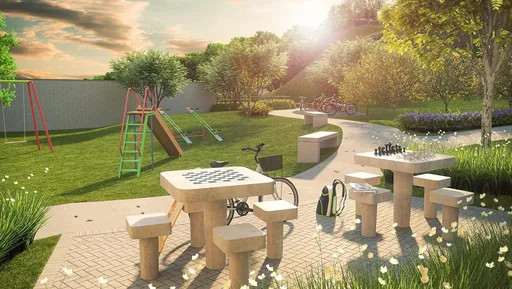 Area lazer playground xadrez bicicletario