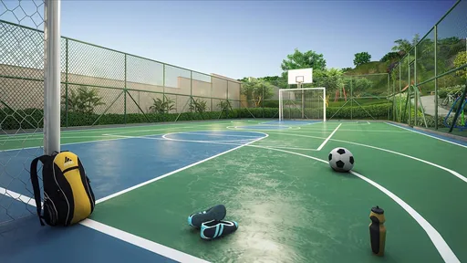 Quadra poliesportiva render empreendimento