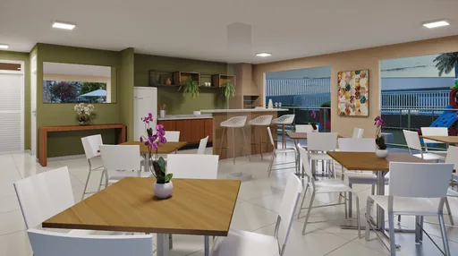 Salao festas render interior condominio