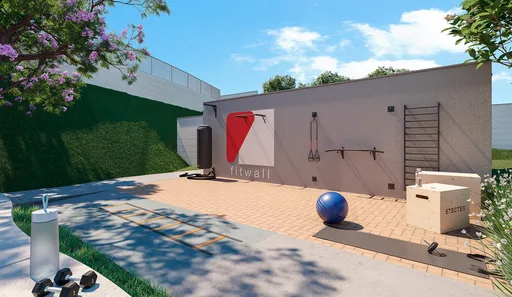 Area fitness externa render amenidade