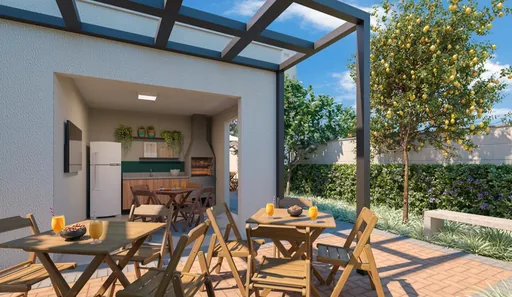 Area gourmet churrasqueira espaco externo