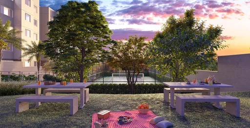 Area lazer jardim piquenique quadra