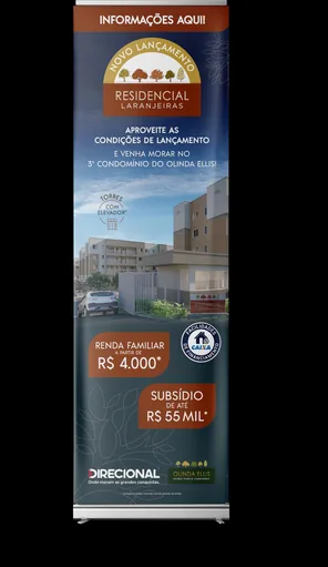 Banner lancamento residencial laranjeiras direcional