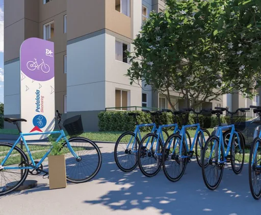 Bicicletario area comum render 2