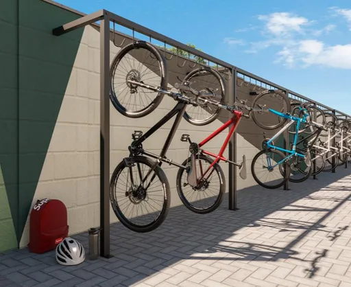 Bicicletario area condominio render