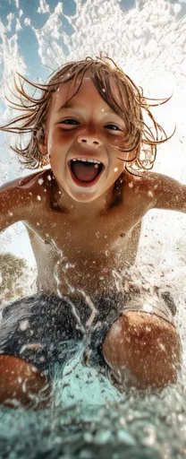 Crianca brincando piscina area lazer