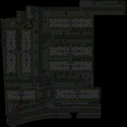 Implantacao blocos numerados condominio